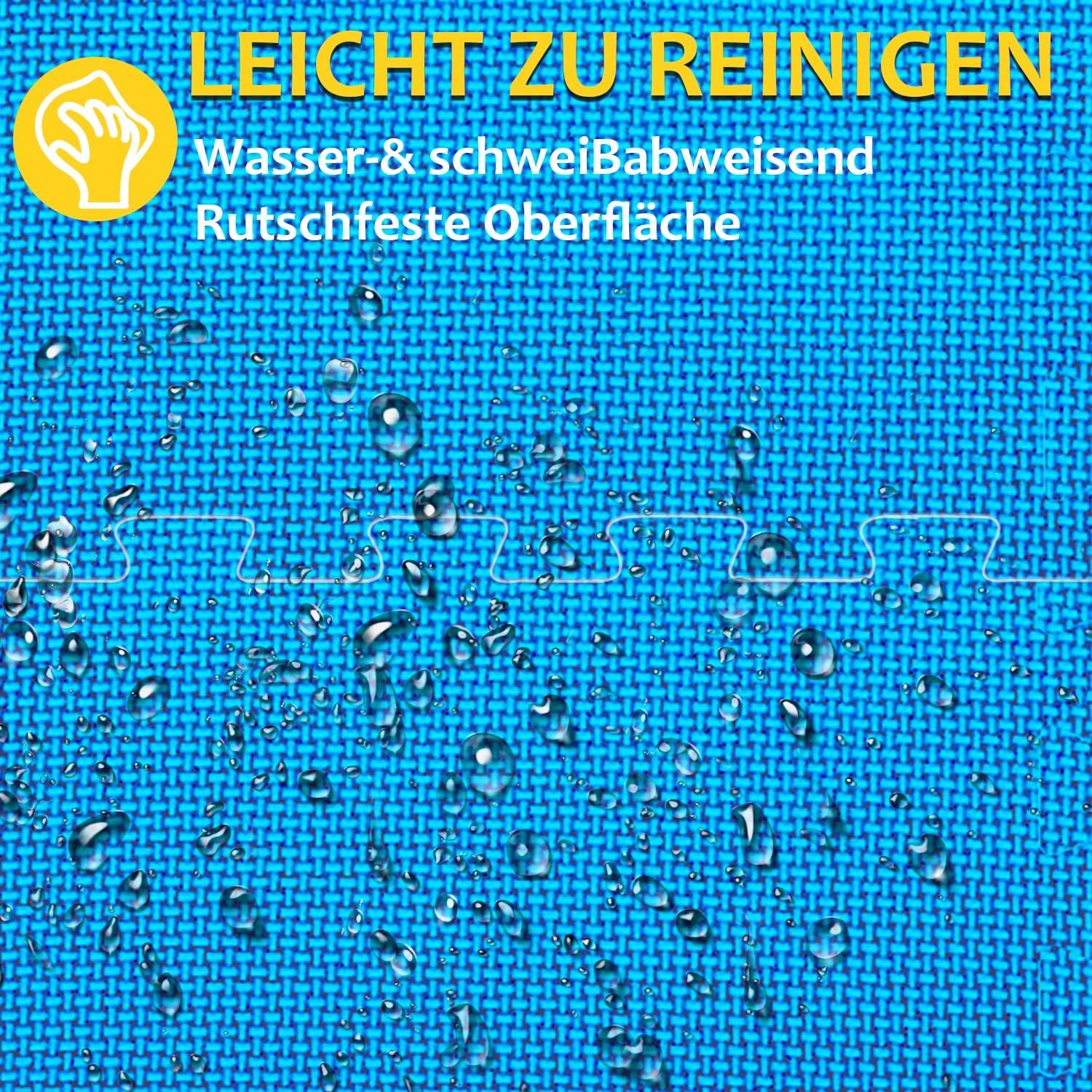 Fitness Bodenschutzmatte Set 24 Puzzlematte 2.22 Qm rutschfest Blau
