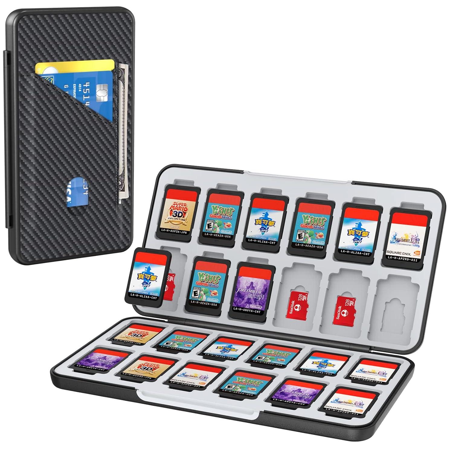 Switch Game Card Case Leder Wallet Multiple Card Slots Magnetic