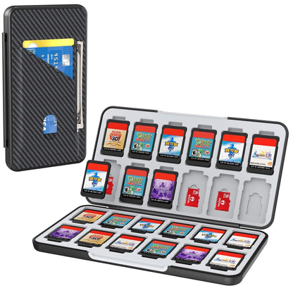 Switch Game Card Case Leder Wallet Multiple Card Slots Magnetic