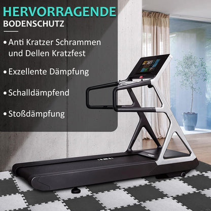 Bodenschutzmatte Fitness Set 3.31 Qm 36 Matten Schwarz Grau