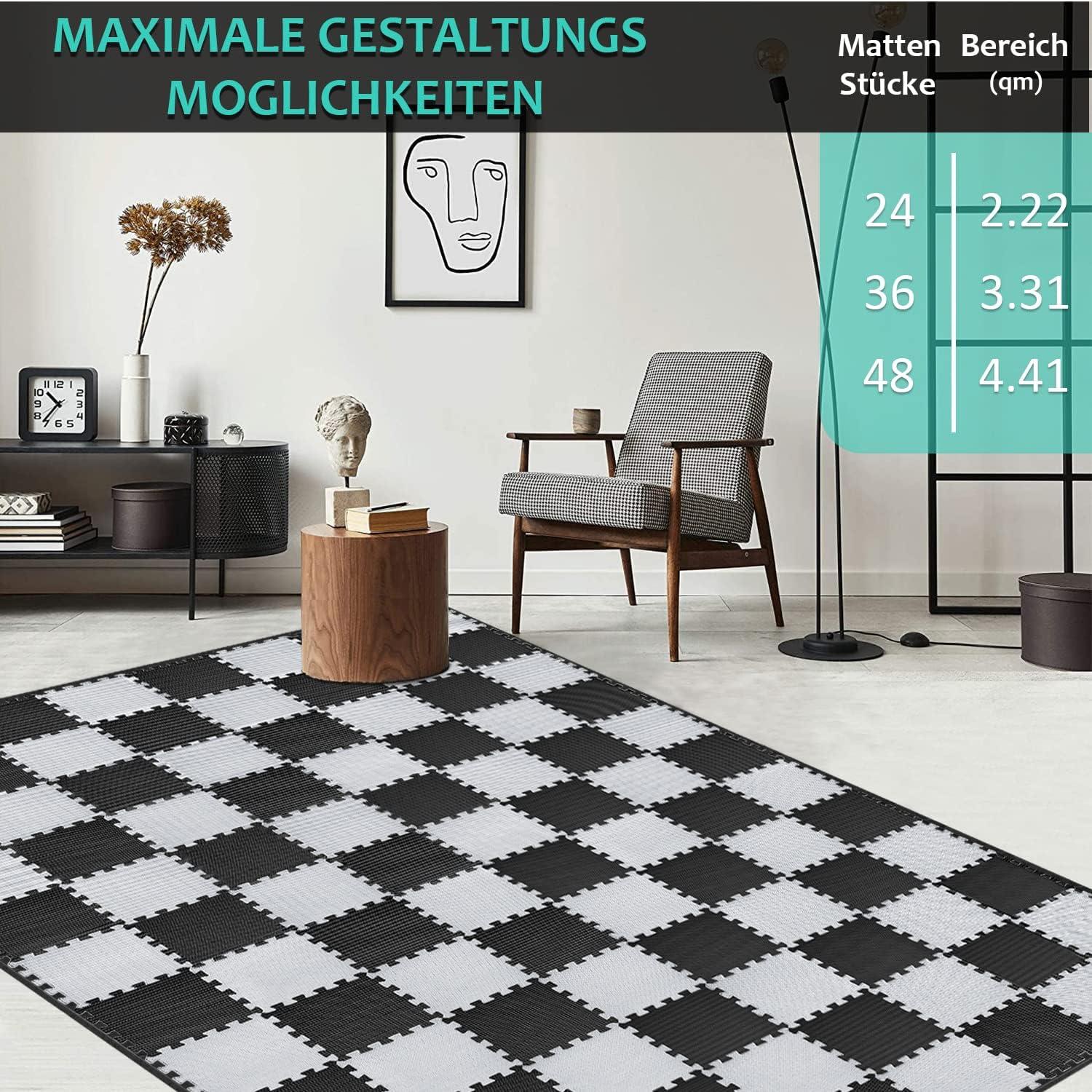 Fitness Bodenschutzmatte Set 36 Matten Puzzlematte Eva rutschfest 3.31 Qm