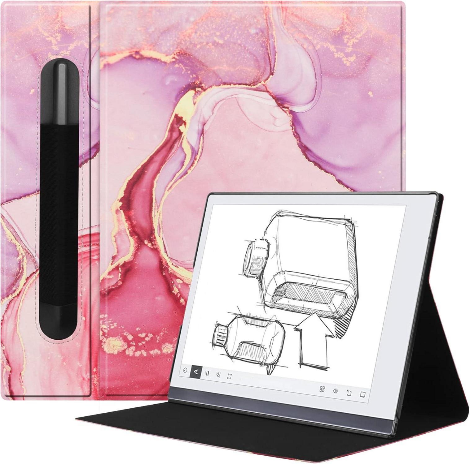 Slim Book Folio Ledertasche mit Ständer für Remarkable 2 10.3 Digital