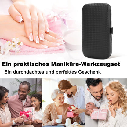 Maniküre Pediküre Set Edelstahl Nagelknipser Nagelhautentferner 7-in-1