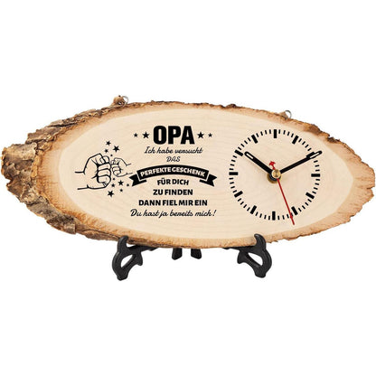 Tolles Opa Geschenk Holz Wanduhr 32x12cm Geburtstag