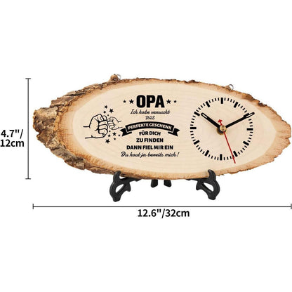 Tolles Opa Geschenk Holz Wanduhr 32x12cm Geburtstag