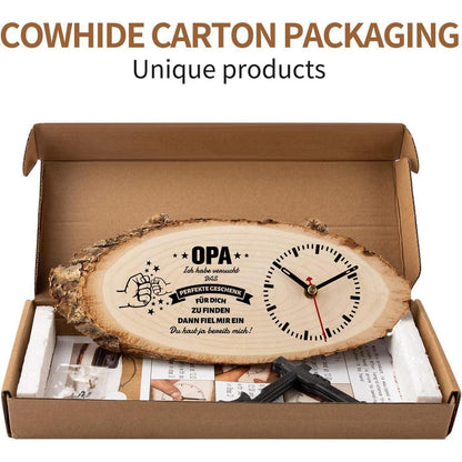 Tolles Opa Geschenk Holz Wanduhr 32x12cm Geburtstag