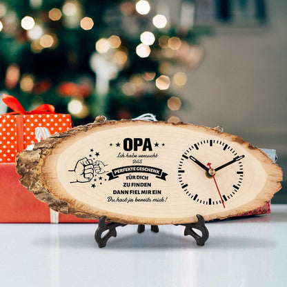 Tolles Opa Geschenk Holz Wanduhr 32x12cm Geburtstag