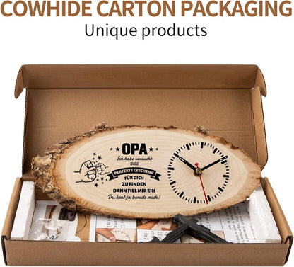 Wanduhr Holz für Bester Opa Geschenk Geburtstag Weihnachten