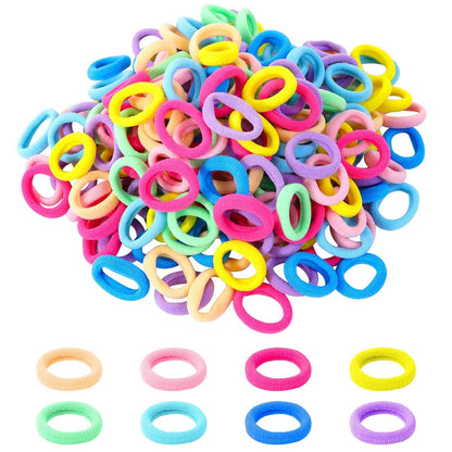 200er Haargummis Set für Mädchen - Mini Haarband Mehrfarbig