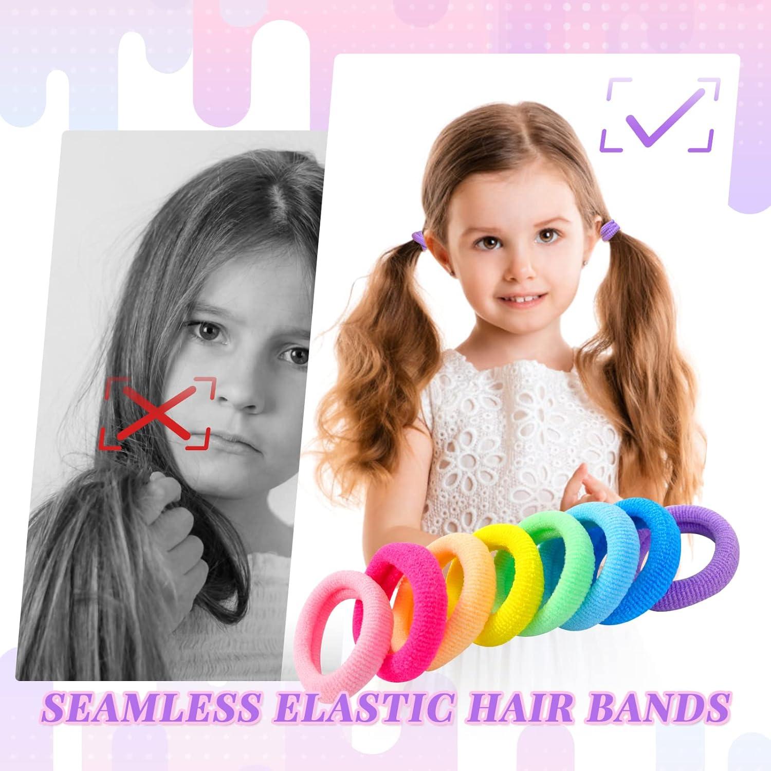 200 Stück Haargummis Mädchen 8 Farben Mini Nahtlose Haarbänder Baby