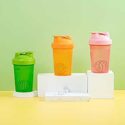 Protein Shaker Flasche 400ml mit Mixer Ball Auslaufsicher Flip Cap