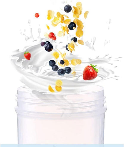 Protein Shake Cup 400ml Mixer Ball Fitness Water Bottle Flip Cap