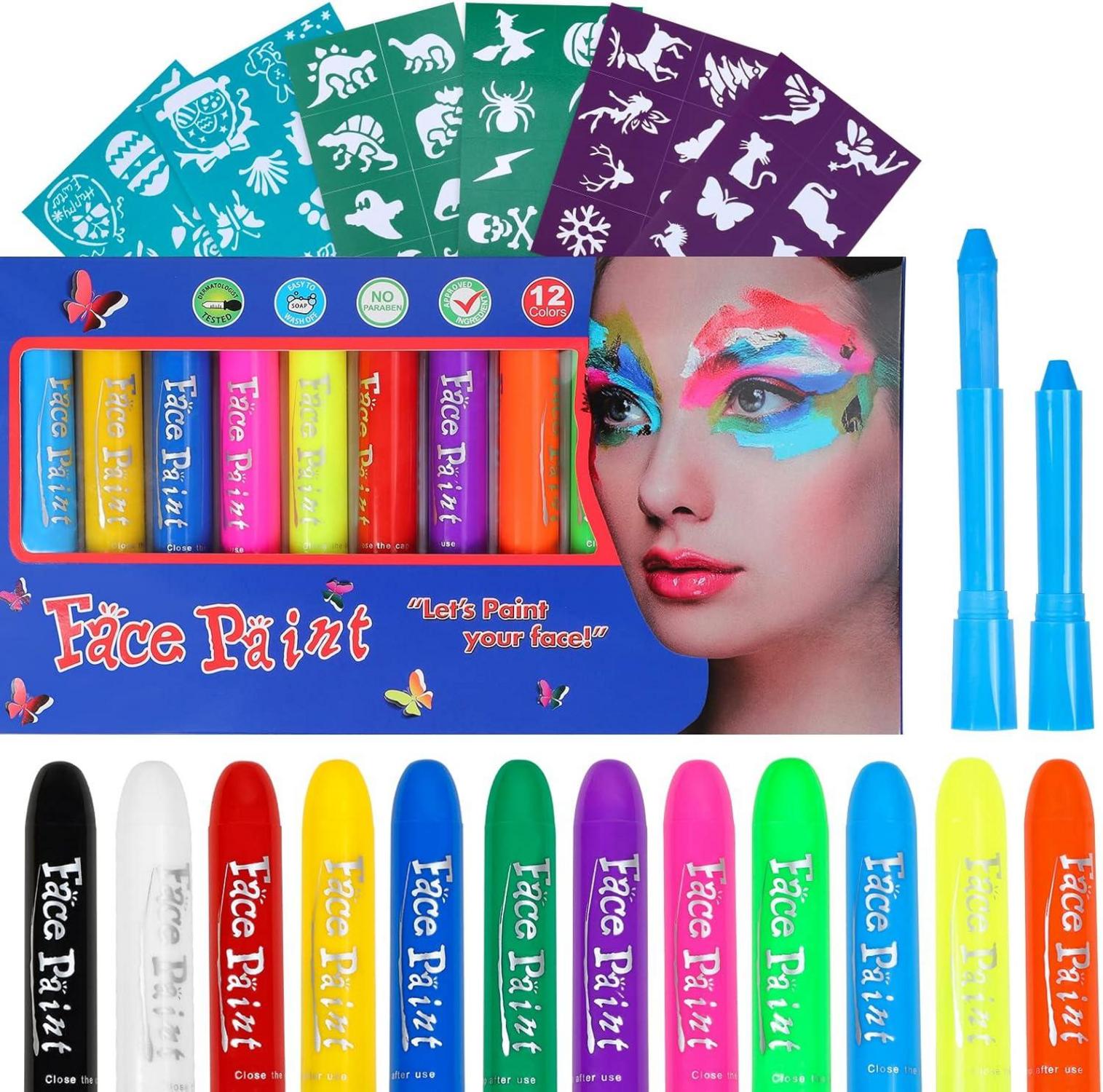 12 Farben Faschingsschminke Kinderschminke Halloween Karneval