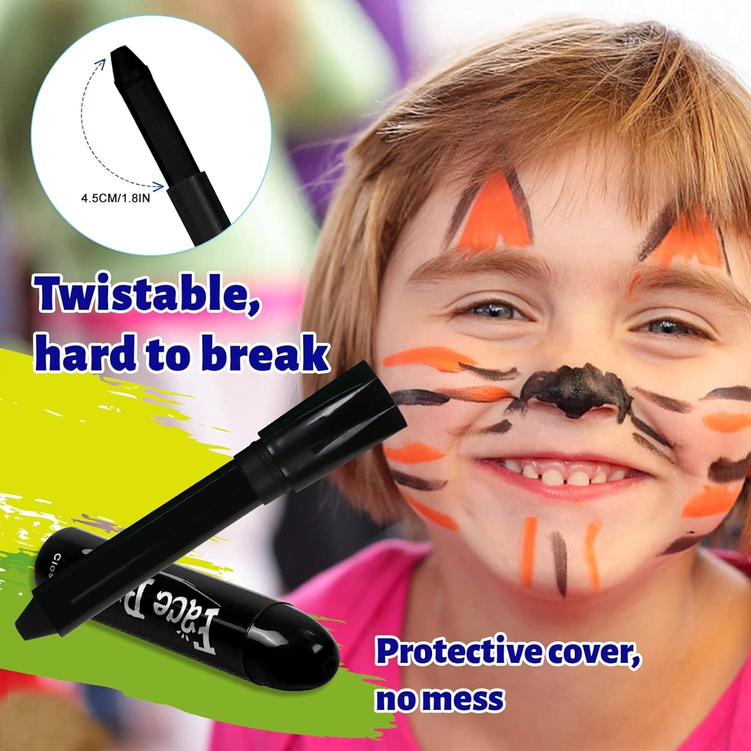 12 Farben Kinderschminke für Fasching, Halloween, Karneval Party, Sicher & ungiftig
