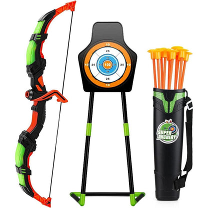 Pfeil und Bogen Set für Kinder mit Leuchten und Zielscheibe