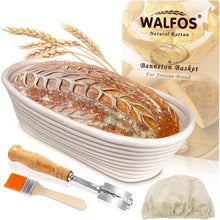 Gärkorb Oval BannetonSet für professionelles Brotbacken 25cm Rattan