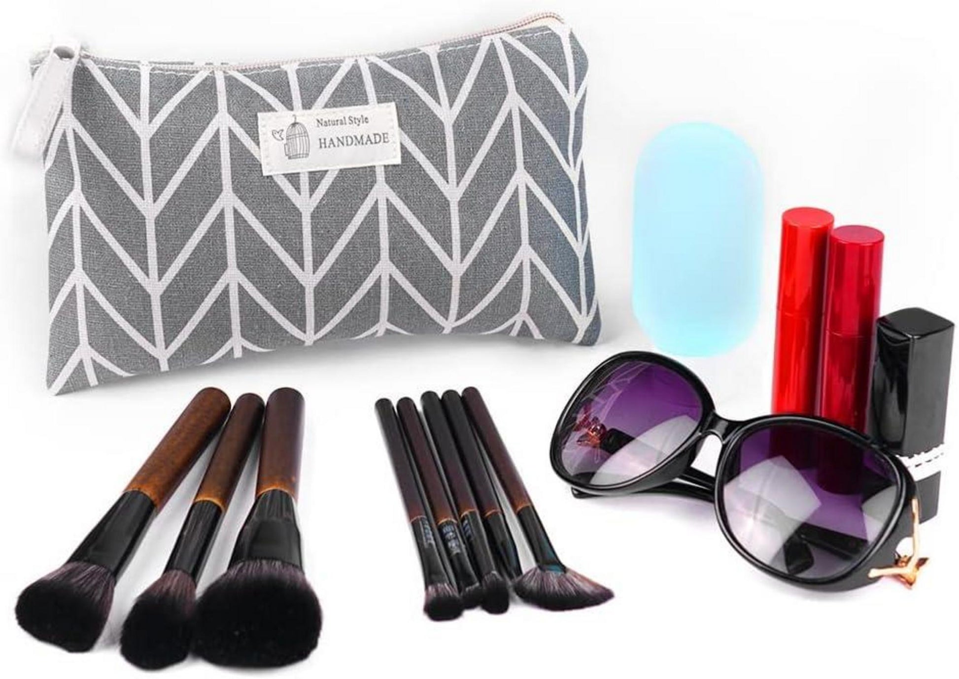 Kosmetiktasche Segeltuch 4 Stück Reise Kulturbeutel Makeup Tasche