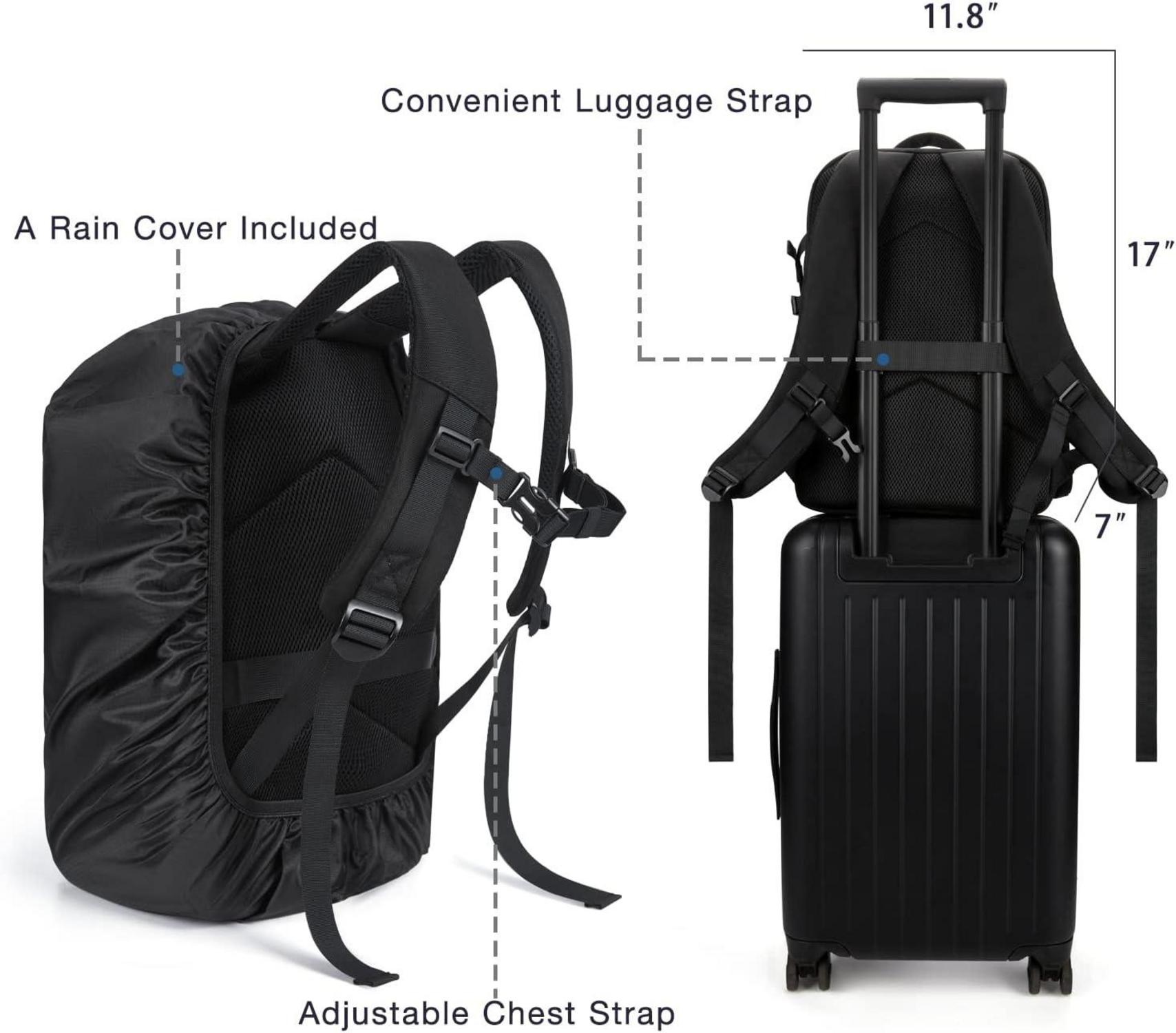 Kamerarucksack 15,6-Zoll Schwarz Wasserfest Stativhalter