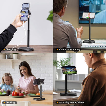 Handy Ständer Verstellbar Multi-Winkel Phone Holder für Schreibtisch iPhone