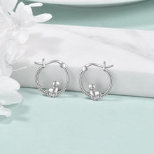 Lama Hoop Ohrringe 925 Sterling Silber für Frauen