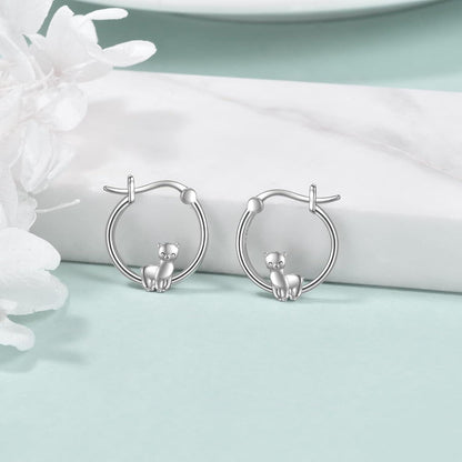 Lama Hoop Ohrringe 925 Sterling Silber für Frauen