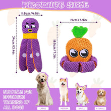 Interaktives Hundespielzeug 2-in-1 Octopus Karotte