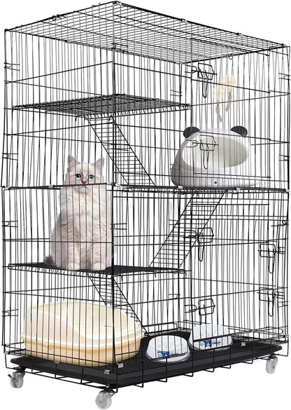 Großer Katzenkäfig mit 4 Ebenen