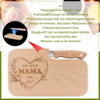 Hzdyopk Frühstücksbrettchen Beste Mama Geschenk Set