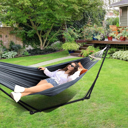 Anyoo Hängematte & Hängesessel Set klappbarer Gestell Outdoor Terrasse