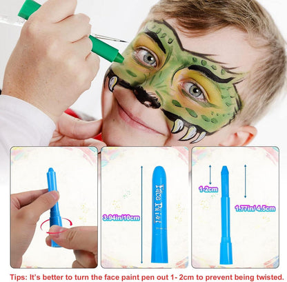 Schminkstifte 12 Farben Kinderschminke Gesichts- Körperfarben Ostereierfarbe Halloween Fasching