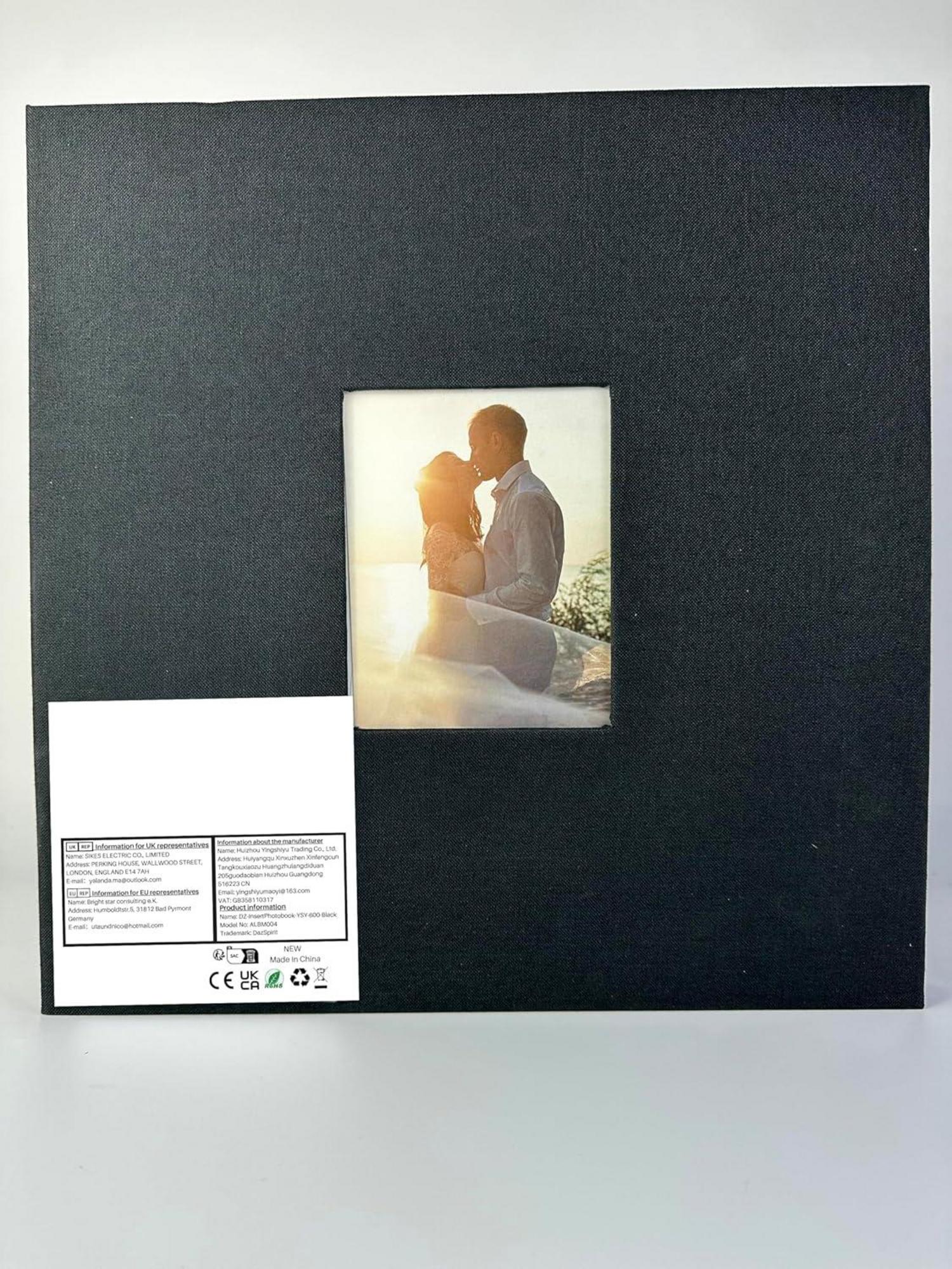 Großes Fotoalbum Einsteckalbum für 600 Fotos 10x15 cm Schwarz