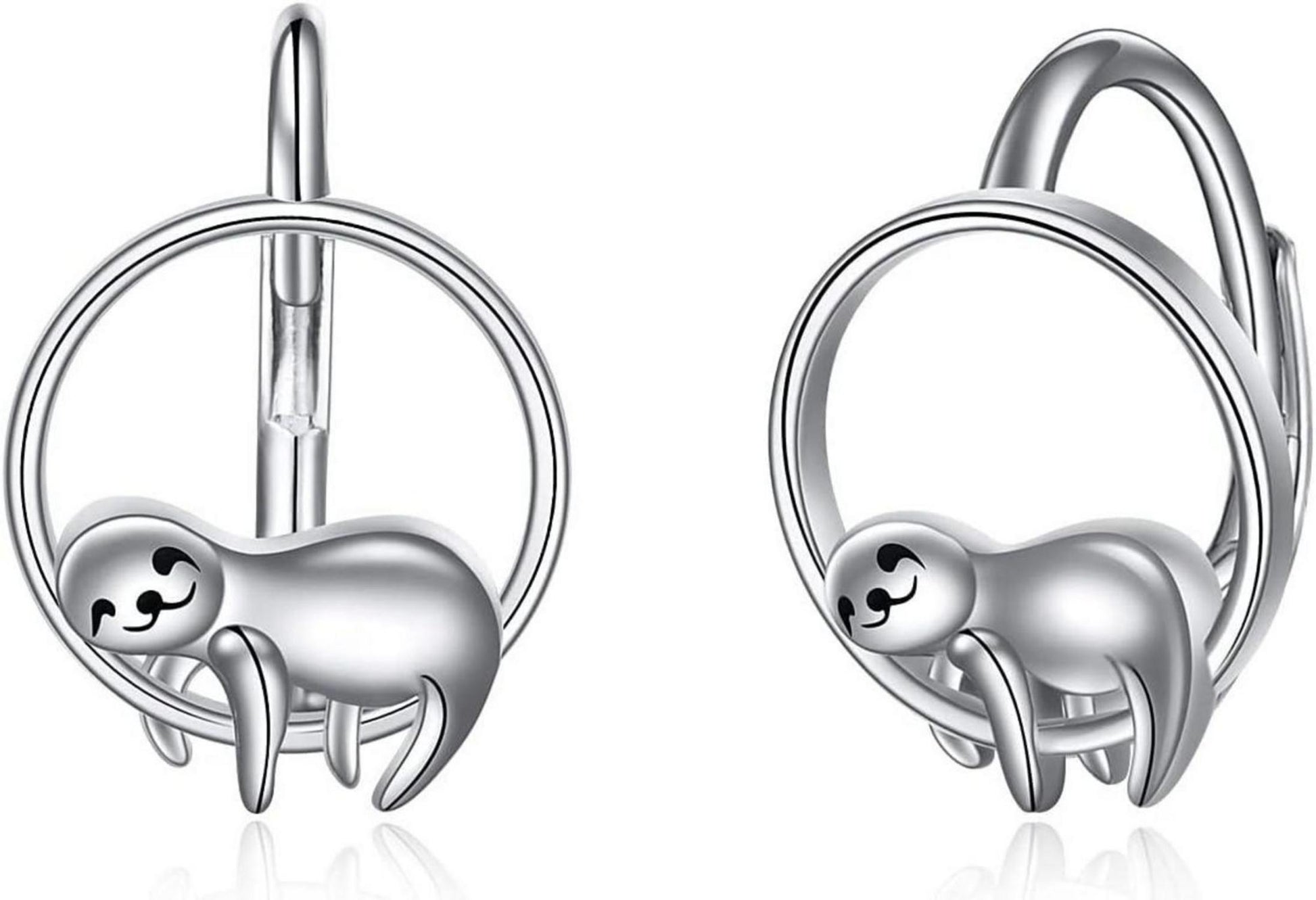 925 Sterling Silber Sloth Faultier Ohrringe Damen Mädchen Geschenke