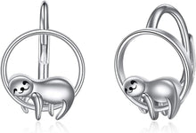 925 Sterling Silber Sloth Faultier Ohrringe Damen Mädchen Geschenke