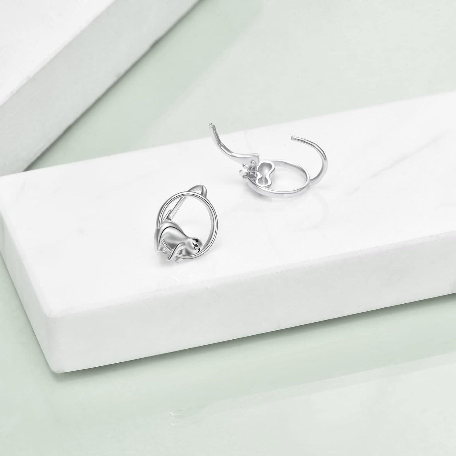 925 Sterling Silber Sloth Faultier Ohrringe Damen Mädchen Geschenke