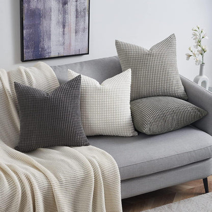 Kissenbezug 50x50 4er Set Kord Farbverlauf Dekokissenbezug Sofa
