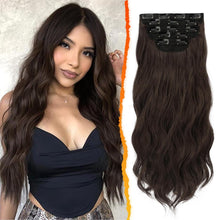 Clip in Haarverlängerungen Wellig Soft Synthetisch 5er Set