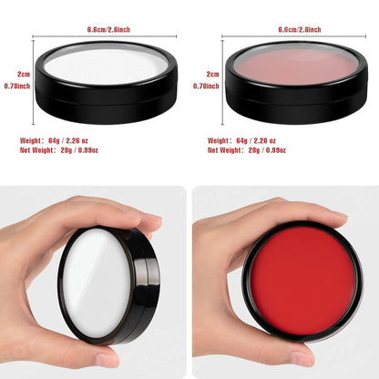 Kinderschminke Set Halloween Cosplay Make-up Weiß Rot Körperfarbe
