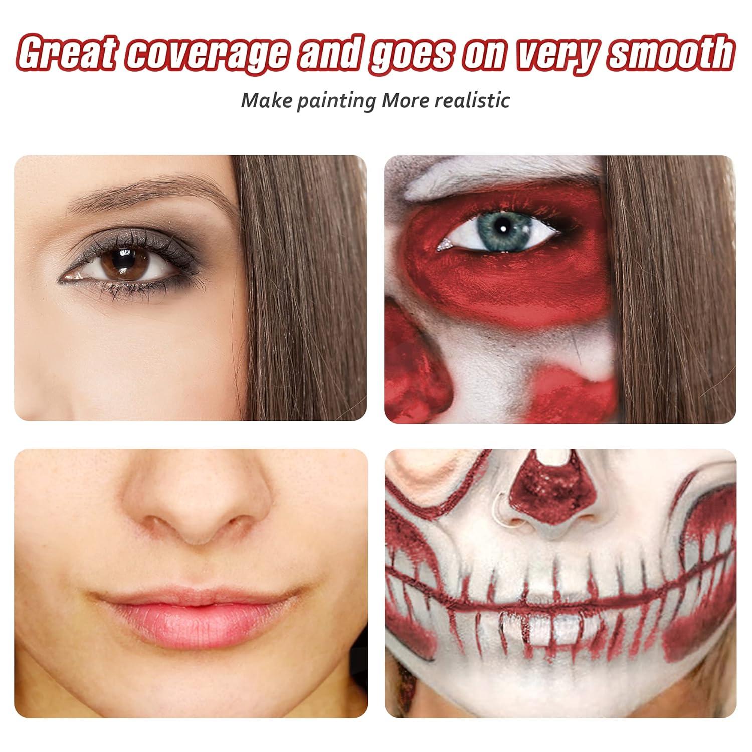 Kinderschminke Set Halloween Cosplay Make-up Gesicht Körperfarbe 28g_rot