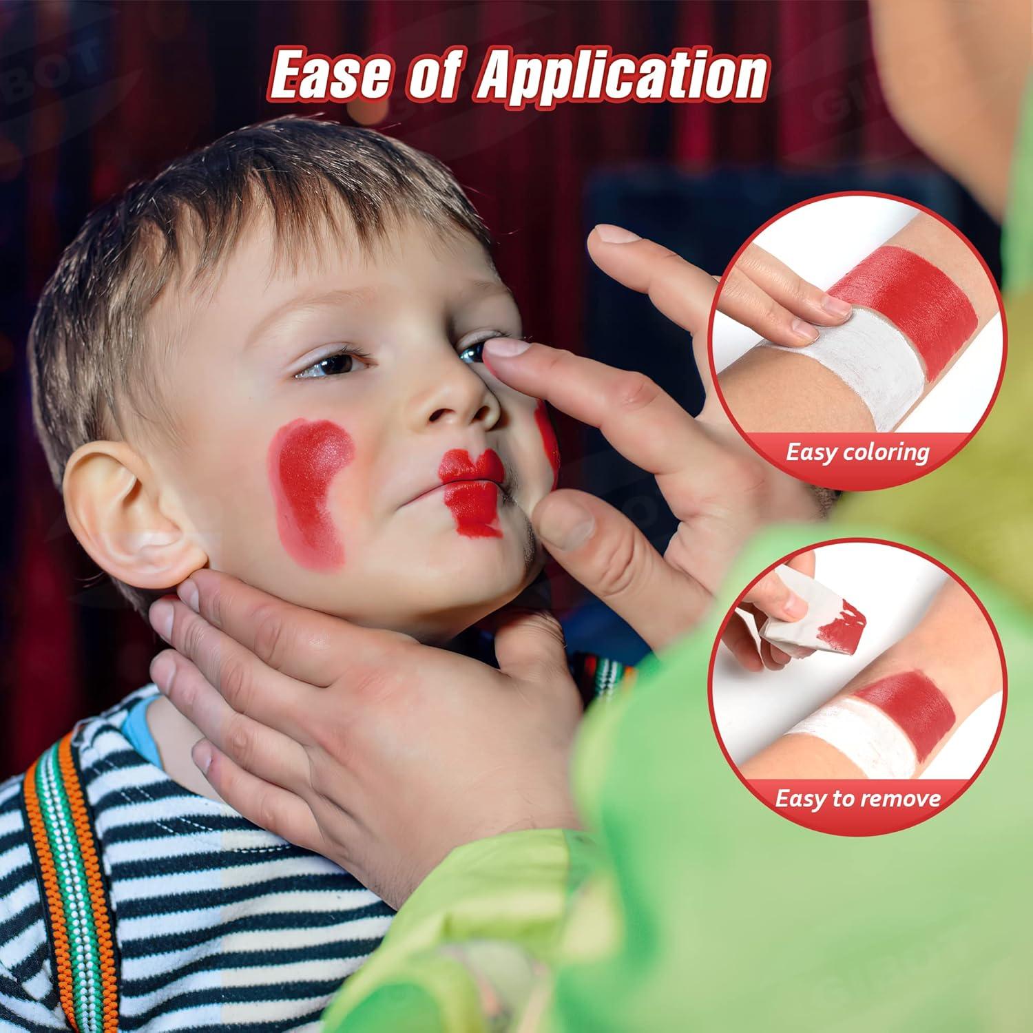 Kinderschminke Set Halloween Cosplay Make-up weiß rot Gesicht Körperfarbe 28g