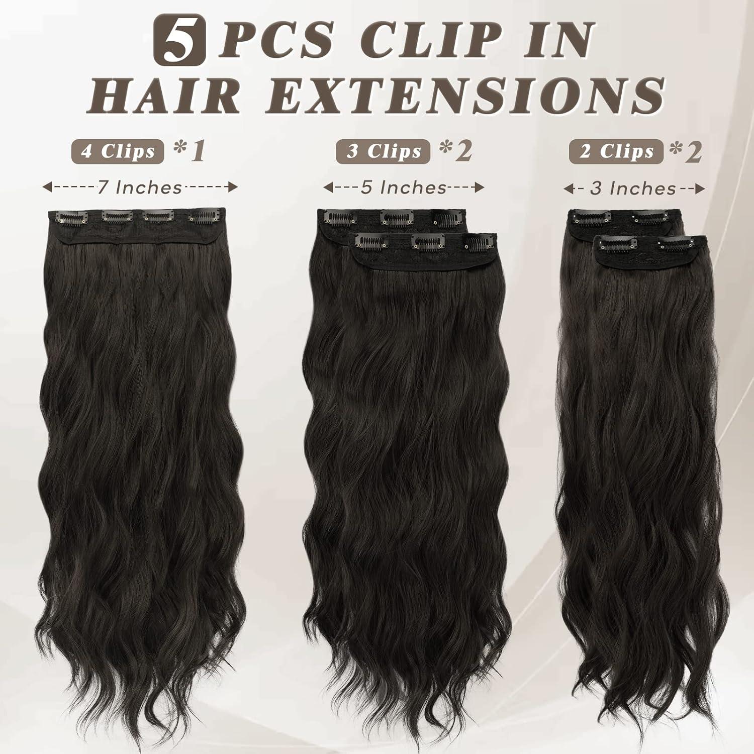 Clip in Haarverlängerungen, Lange Wellige Extensions