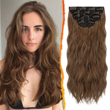Clip in Extensions 5 PCS Lange Wellige Haarverlängerungen - 45 cm