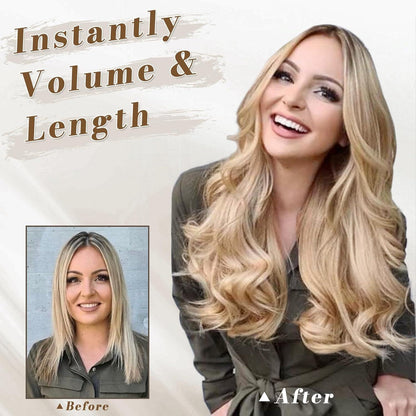 BARSDAR Clip in Extensions 5 PCS - 50 cm Beige Blond Mix