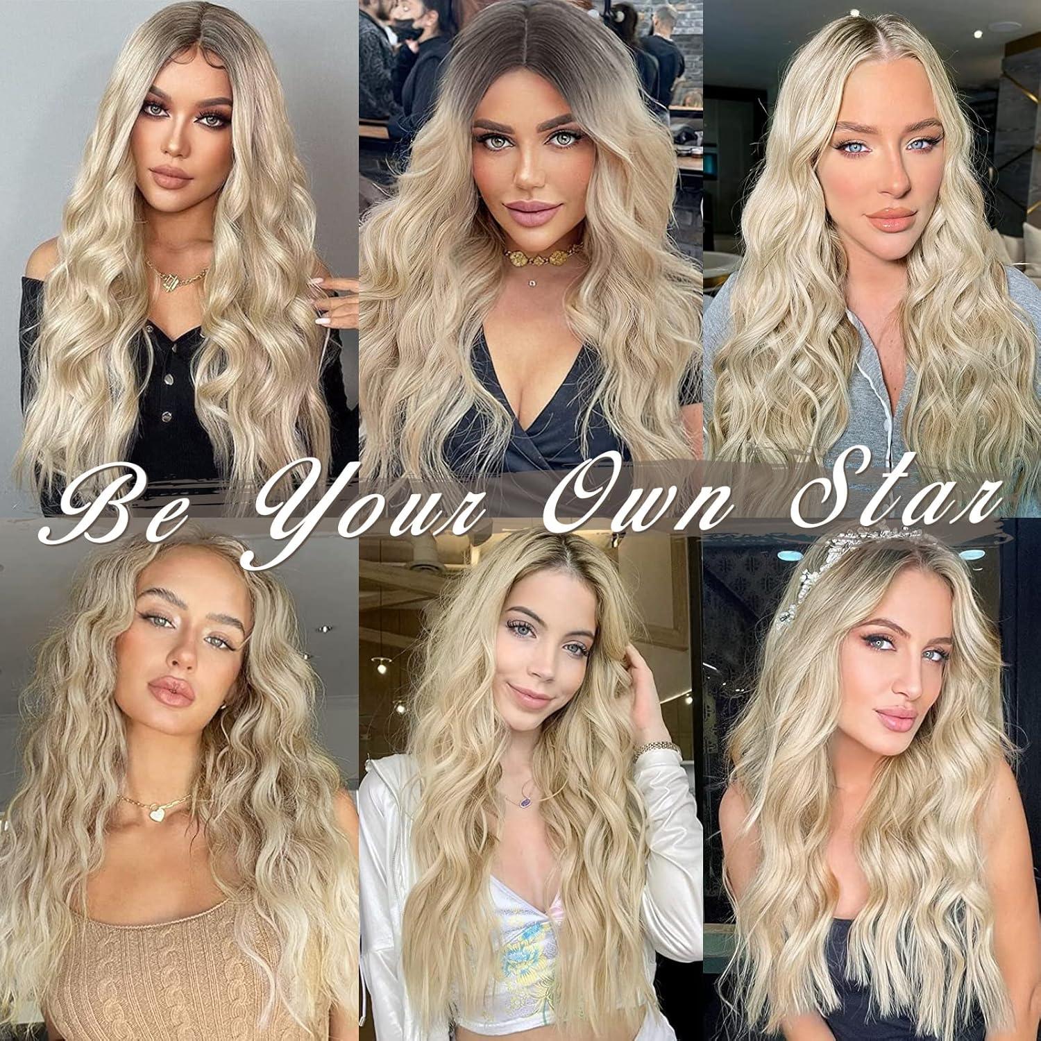 Clip in Extensions 5 PCS Haarverlängerungen 50 cm Wellig Synthetisch
