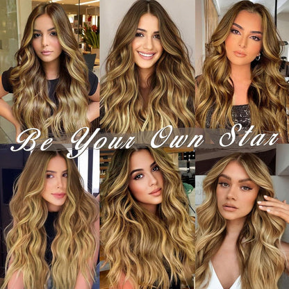 Clip in Haarverlängerungen 5PCS 50cm Goldblond Natürliches