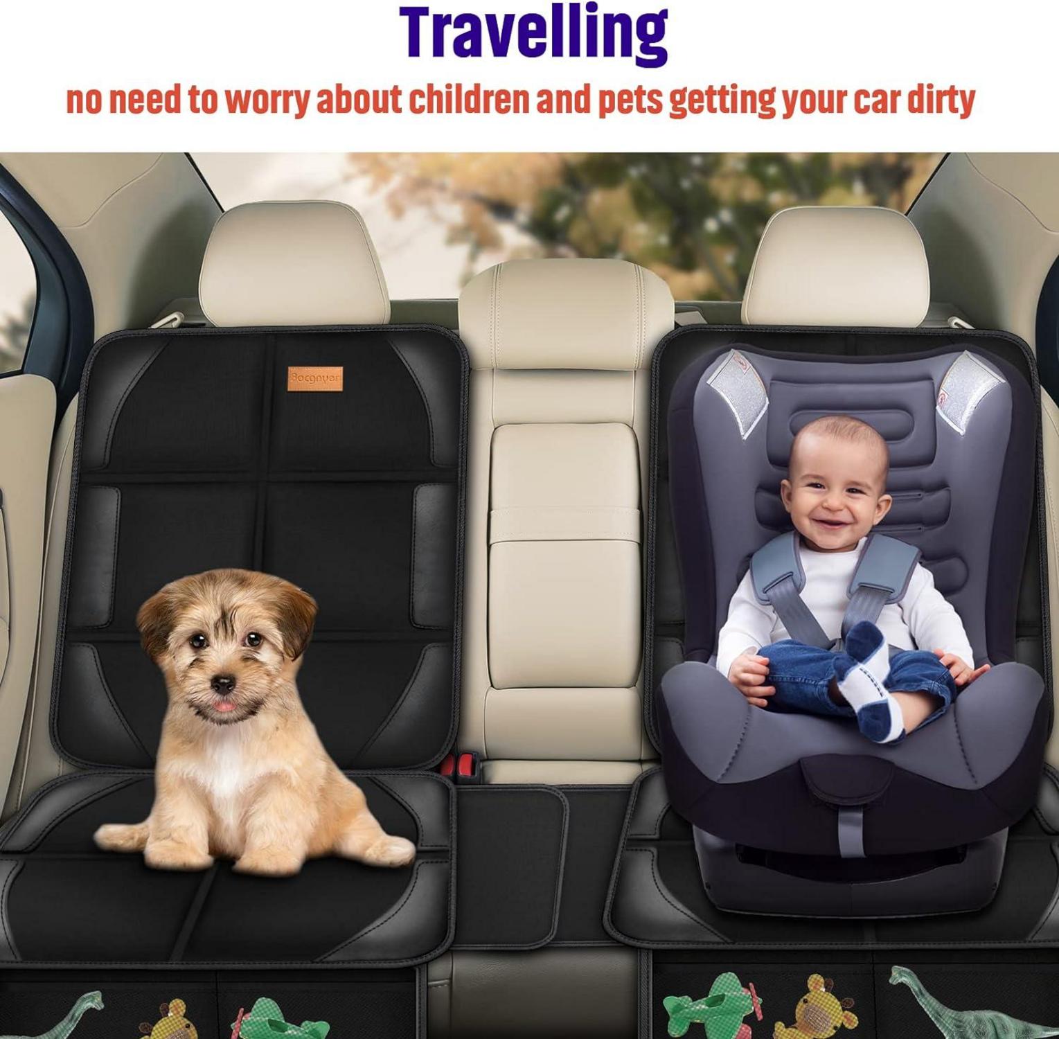 Autositzschutz 2er-Pack Dick Gepolstert 600D Wasserdicht Kindersitzschutz