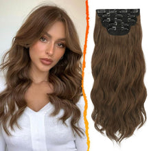 Clip in Extensions Wellige Haarverlängerungen Synthetisches Haarteil