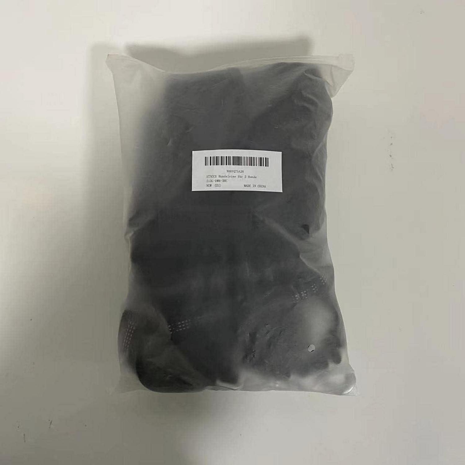 Joggingleine für 2 Hunde mit Bauchgurt, Elastische Laufleine 90-130cm, Reflektierend, Schwarz