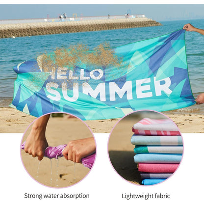 Strandtuch Mikrofaser 180x90 Summer-Blatt Sandabweisend