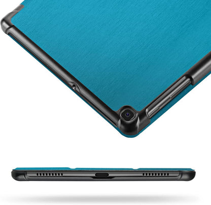 Schutzhülle Samsung Galaxy Tab A 10.1 2019 T510 T515 PU Leder Pfauenblau