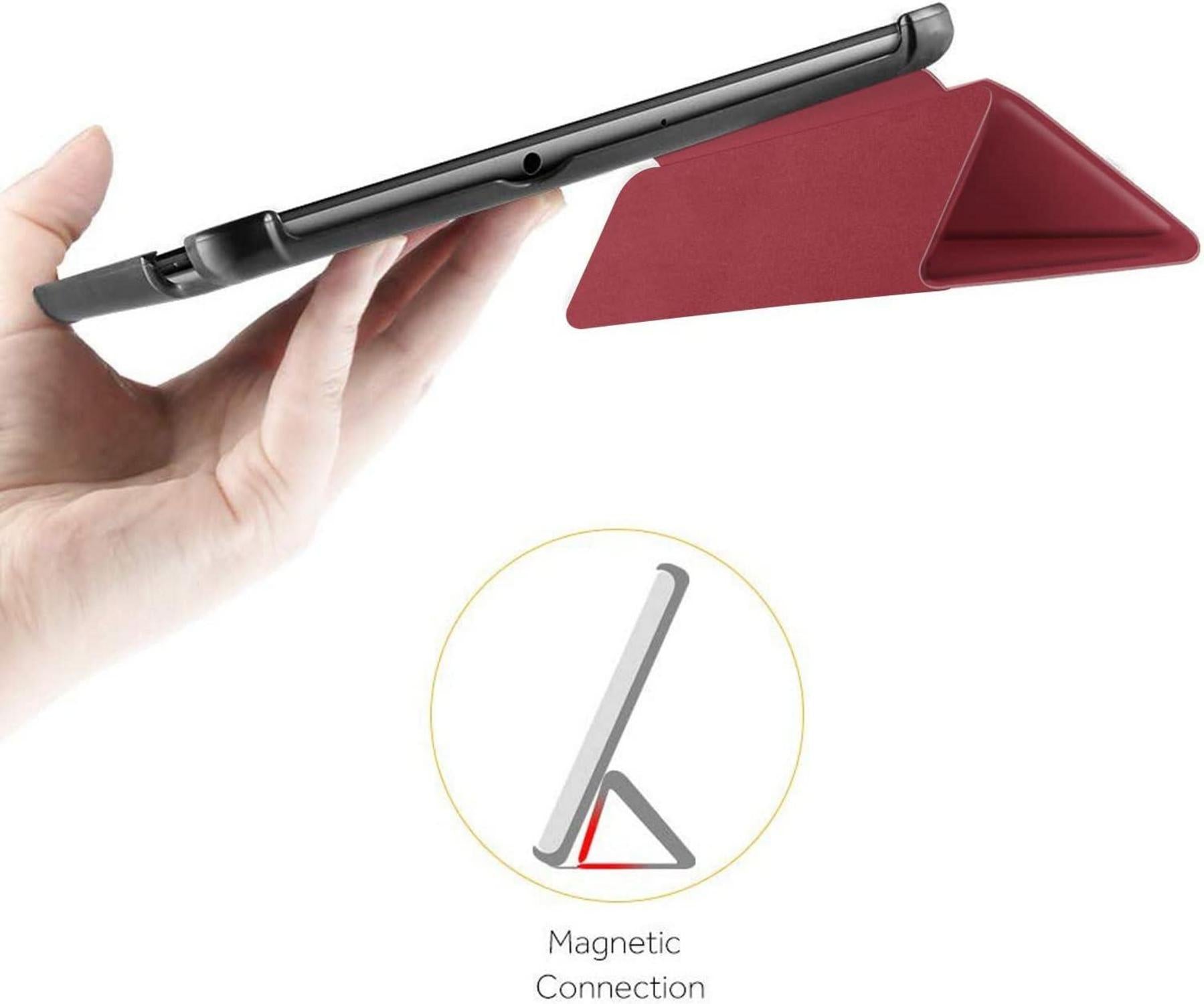 EasyAcc Samsung Galaxy Tab A 10.1 T510 T515 Hülle Rotwein PU Leder Standfunktion